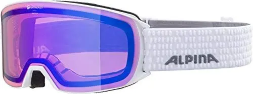 Produktbild: ALPINA NAKISKA Q - Verspiegelte, Kontrastverstärkende & Polarisierte Skibrille Mit 100% UV-Schutz Für Erwachsene, white, One Size