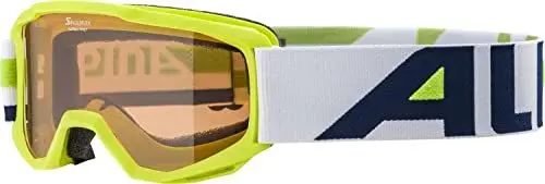 Produktbild: ALPINA PINEY - Beschlagfreie, Extrem Robuste & Bruchsichere Skibrille Mit 100% UV-Schutz Für Kinder, lime, One Size