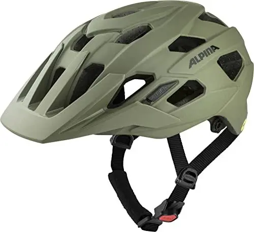 Produktbild: ALPINA PLOSE MIPS - Sicherer und Komfortabler MIPS Enduro & MTB Fahrradhelm Mit Antibakteriellen Polstern Für Erwachsene, optimaler Schutz, Olive matt, L (57-61 cm)
