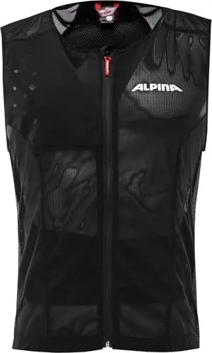 Produktbild: ALPINA PROSHIELD Men Vest - Flexibler, Atmungsaktiver & Individuell Einstellbarer Rückenprotektor aus Schafswolle Für Herren - schwarz - M