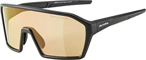 Produktbild: ALPINA RAM Q-LITE V - Selbsttönende, Bruchfeste & Beschlagfreie Sport- & Fahrradbrille Mit 100% UV-Schutz Für Erwachsene, black matt, One Size