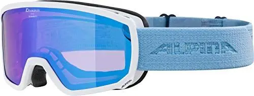 Produktbild: ALPINA SCARABEO S Q-LITE - Verspiegelte, Kontrastverstärkende OTG Skibrille Mit 100% UV-Schutz Für Erwachsene, white-skyblue, One Size