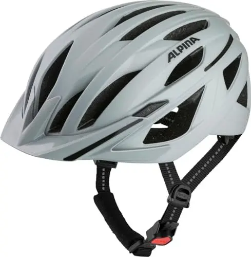 Produktbild: ALPINA HAGA - Stoßabsorbierender, Sicherer & Optimal Anpassbarer Urban Fahrradhelm Mit Integriertem LED-Licht Für Erwachsene, Smoke-Grey matt, M (55-59 cm)