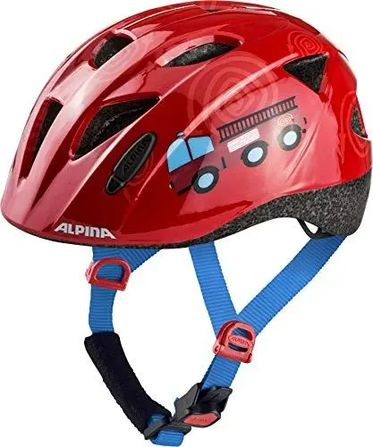 Produktbild: ALPINA XIMO - Leichter, Sicherer & Bruchfester Fahrradhelm Mit Optionalen LED-Licht Für Kinder, Firefighter Gloss, 45-49 cm