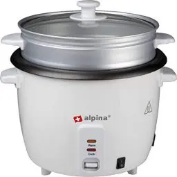 Produktbild: Alpina Reiskocher - 1,8 Liter - 700 Watt - Mit Koch- und Wärmekontrollleuchte - Weiß