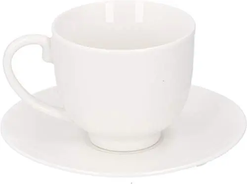 Produktbild: Alpina Set Espressotassen mit Untertassen, Keramik, Weiss, 31 x 17.5 x 7 cm, 12-Einheiten