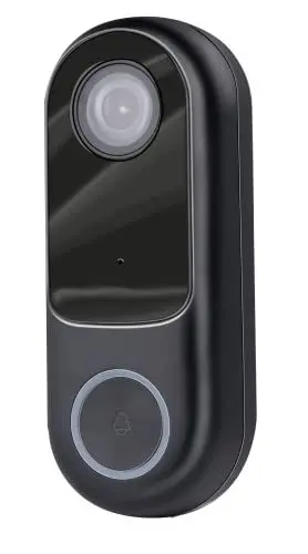 Produktbild: Alpina Smart Home Funkklingel mit Kamera - Türklingel - WLAN - Video - Full HD - Gegensprechanlage - Nachtsicht - Ton- und Bewegungssensor - IP54