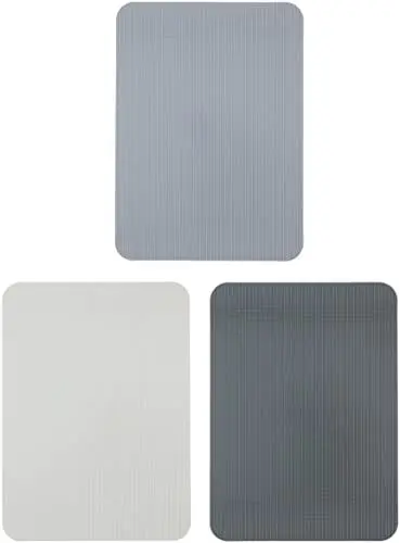 Produktbild: alpina 3 Schneidebrett Set - Brett - Rutschfest - Flexibel - Spülmaschinenfest - 20x28cm - Grau
