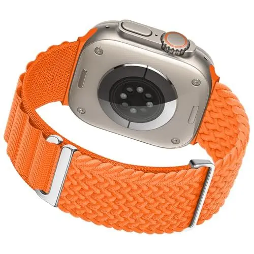 Produktbild: Alpine Loop Apple Watch Ultra Armband 49mm 46mm 45mm 44mm 42mm, Sport Doppelter Textil Stretch Nylon Titan G-Haken Armband für iWatch Ultra 2 Series 10 9 8 7 6 5 4 3 2 1 SE Damen Herren