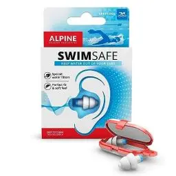 Produktbild: Alpine SwimSafe Ohrstöpsel, Wasserdichte Ohrstöpsel zum Schwimmen, Halten Wasser Fern, Bequemes Hypoallergenes Material, Wiederverwendbare Ohrstöpsel