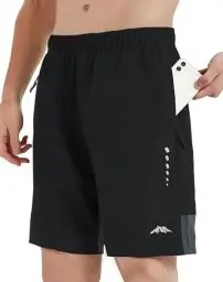 Produktbild: AlpinePulse Kurze Hosen Herren Sporthose mit Reißverschlusstasche schnelltrocknende Running Shorts leichte Sport Shorts robuste Laufhose Kurz