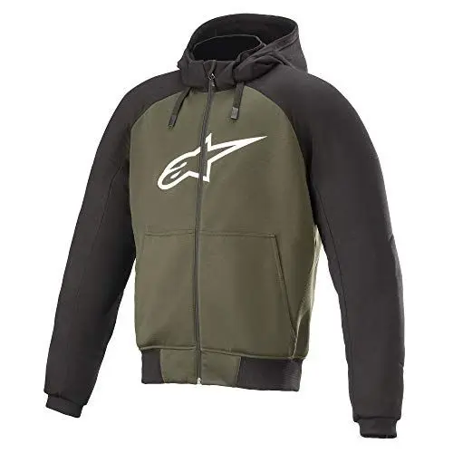 Produktbild: Alpinestars Hoodie Sweatshirt Sweatjacke Kapuzenpullover Chrome Sport Hoodie schwarz/Olive 4XL, Herren, Sportler, Ganzjährig, Polyester