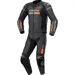 Produktbild: Alpinestars GP Force Chaser Motorradkombi aus Leder mit Protektoren, 2-teilig, Schwarz/Rot, Größe 48, für Herren, Sportler, Sommer