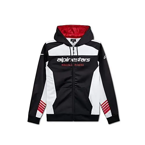Produktbild: Alpinestars Sessions LXE Fleece Hoodie, Kapuzenjacke, Schwarz/Weiß, XXL