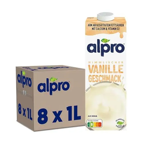 Produktbild: Alpro Sojadrink Vanille Pflanzlicher Drink Vegan 8x1L