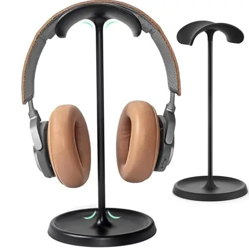 Produktbild: Alriedy Kopfhörer Ständer (Gewichteter Fuß & Höhere Höhe) Airpods Max Stand, Kopfhörer-Display | Schreibtisch Zubehör Für Over-Ear Kopfhörer, alle Gaming-Headsets.