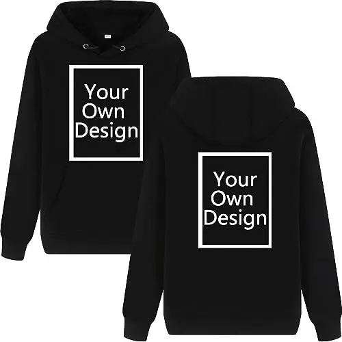 Produktbild: ALRRGPB Kapuzenpullover Benutzerdefinierter für Herren/Frauen 2-seitiger Vorder- und Rückseitendruck Personalisierter Text oder Entwerfen Sie Ihr Eigenes Bild
