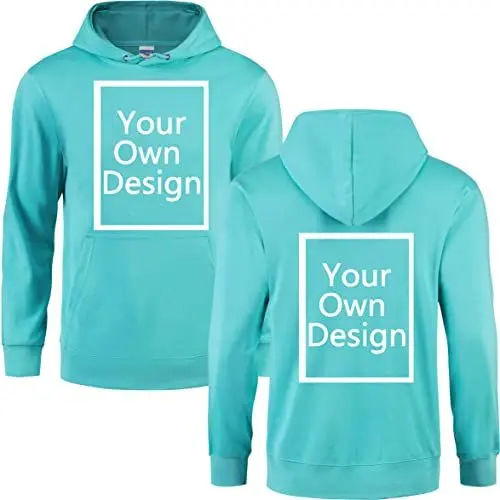 Produktbild: ALRRGPB Personalisierte Hoodies Unisex Customized Hooded Sweatshirt Entwerfen Sie Ihr eigenes Hinzufügen Text/Bild/Logo 2-Seitendruck