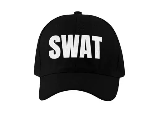 Produktbild: Alsino Basecap Cap Mütze - DEA BKA LKA FBI Security Polizei CIA SWAT Sheriff NYPD CSI Käppi Kappe schwarz, Motiv wählen:SWAT