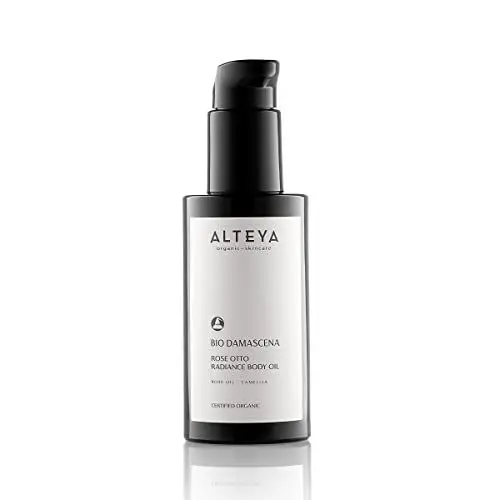 Produktbild: Alteya Bio Körperöl Bio Damascena 100 ml für strahlender Körper mit Rosenöl, Ylang-Ylang, Sandelholz - Beruhigt und Spendet Feuchtigkeit - NaTrue-zertifiziert