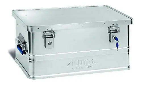 Produktbild: ALUTEC MÜNCHEN Aluminiumbox Classic 48 (Inhalt 48 ltr., Innenmaße (LxBxH) 550 X 350 X 250 mm/Außenmaße (LxBxH) 575 X 385 X 270 mm, Aufbewahrungsbox, Alubox) 11048