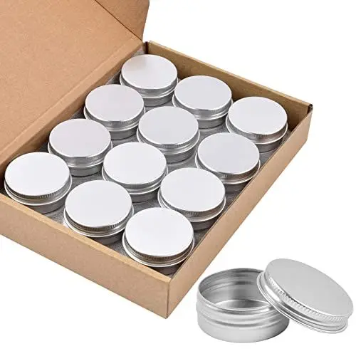 Produktbild: Aluminium Dosen, Sopito 24 Stück 15ml Aluminium Leer Döschen Rund für Lippenbalsam, Kosmetik Creme, Minikerzen, Basteln Schmuck