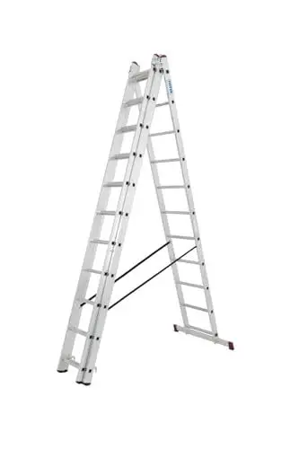 Produktbild: Aluminium Mehrzweckleiter inkl. Traverse Arbeitshöhe (max.): 7.25 m Krause Corda 030429 Aluminium 18 kg