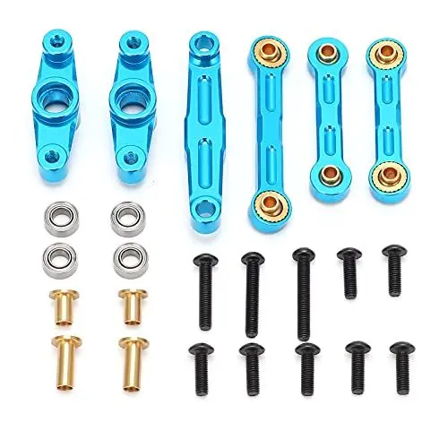 Produktbild: VGEBY Kugellager-Kurbel-Lenkungs-Set, Aluminium-Kugellager-Kurbel-Lenkungs-Verbindungsset für TT02 1/10 RC-Auto-Upgrade-Teile Automodell Spielzeug