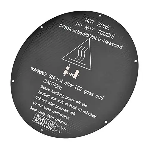 Produktbild: Aluminiumsubstrat-Heizbett, 12/24 V, Kreisförmiges Heißbett, 3D-Drucker-Teile, 220 X 220 X 3 Mm, Versenktes Loch 3,5 Mm für 3D-Drucker, 3D-Drucker-Zubehör
