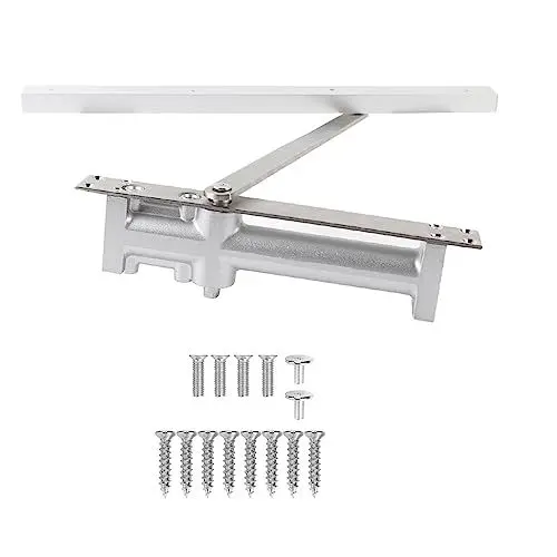 Produktbild: Aluminium-Türschließer mit automatischer Positionierung, verdeckter hydraulischer Puffer, 80 kg, Beschläge für Brandschutztüren