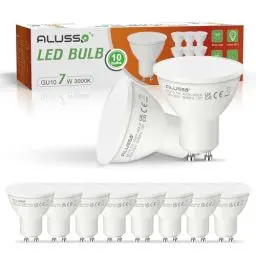 Produktbild: ALUSSO GU10 LED 7W 3000K Warmweiß Leuchtmittel 560 Lumen Birnen Ersetzen 70W Halogenlampen Abstrahlwinkel 120 ° Reflektor Lampen, 10er Set