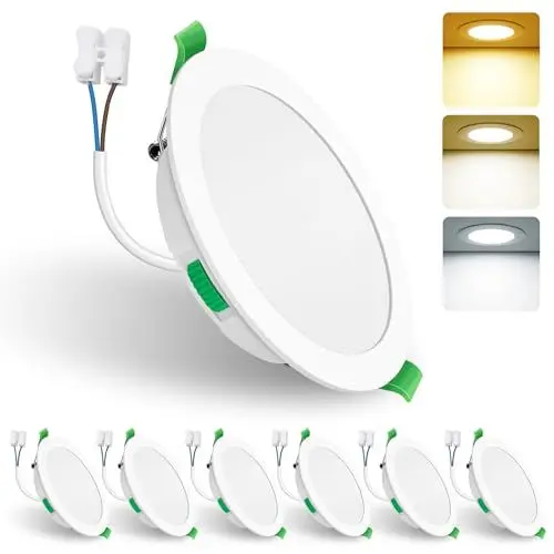 Produktbild: ALUSSO LIGHTING Einbaustrahler LED,15W 1200 Lumen LED Einbaustrahler 230V, 3CCT 3000K 4000K 6500K Dimmbar Deckenspots, IP44 Deckenstrahler für Küche,Wohnzimmer,Badezimmer,6er Set