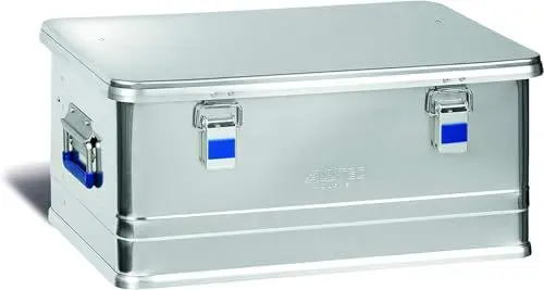 Produktbild: ALUTEC Aluminiumbox COMFORT 48 (Inhalt 48 l, Innenmaße (LxBxH) 550 X 350 X 248 mm, staub-/spritzwassergeschützt, Werkzeugbox, Aufbewahrungskiste, Gewicht 4,17 kg) 12048