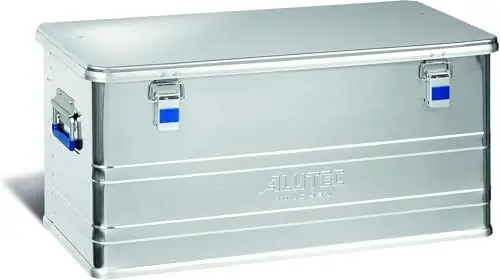 Produktbild: ALUTEC Aluminiumbox COMFORT 92 (Inhalt 92 l, Innenmaße (LxBxH) 750 X 350 X 350 mm, staub-/spritzwassergeschützt, Werkzeugbox, Aufbewahrungskiste, Gewicht 5,96 kg) 12092