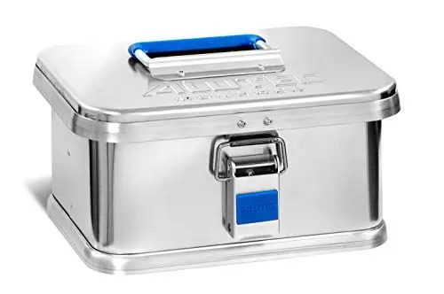 Produktbild: ALUTEC Aluminiumbox Comfort 6 (Inhalt 6 l, Innenmaße (LxBxH) 250 X 180 X 125 mm, Staub-/spritzwassergeschützt, Werkzeugbox, Aufbewahrungskiste, Gewicht 1,44 kg) 12006