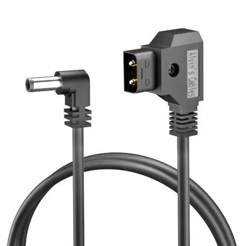 Produktbild: Alvin's Cables Power Tap D-Tap auf 2,1 DC 12 V rechtwinkliges Kabel für Blackmagic Design Video Assist, Atomos Shogun, SmallHD 702 Monitor 1,5m| 4,92 Fuß