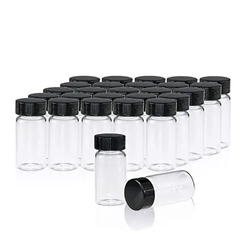 Produktbild: ALWSCI 20ml Probe Fläschchen 20pcs Probe Glasflaschen mit Schraubverschluss, PE Liner Probe Container Labor Fläschchen Flasche Flüssigkeit Probenahme Glasflaschen Ölflasche