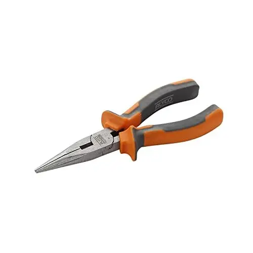Produktbild: Alyco 170535 - abgerundete Spitzzange, sehr widerstandsfähig, DIN 5745, Cr-V 200 mm mit Griffen aus zwei Materialien