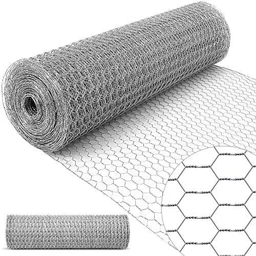 Produktbild: Amagabeli 25M Maschendrahtzaun 100cm höhe Zaun Garten Hasendraht maschendraht drahtgitter 0.8mm 25mm Sechseckig Verzinkt Hühnerzaun Kaninchendraht Hasengitter Feinmaschig Wildzaun 6-Eck Drahtgeflecht