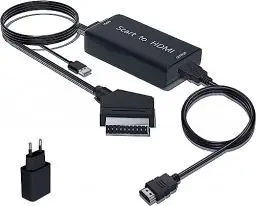 Produktbild: AMANKA Scart auf HDMI Kable Konverter, Adapter und Scart Kabel Full HD 1080P Video Audio Wandler für HDTV STB VHS Xbox PS3 Sky DVD Blu-ray usw