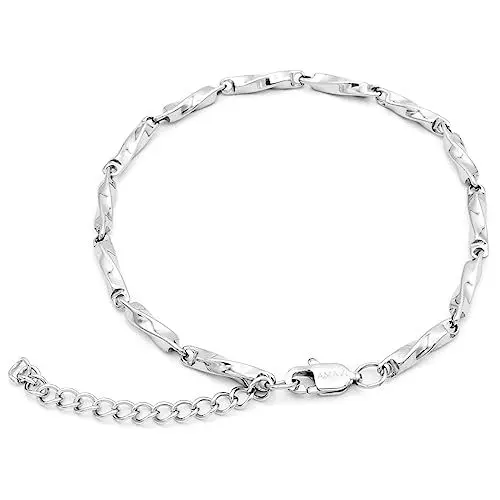 Produktbild: AMAVI® Fußkette Damen 18K Gold, 18K Rosegold: Wasserfest, verstellbar, glänzend - Fussketten für Frauen - Eleganter Schmuck - Fußkettchen für Damen, Anklets for Women