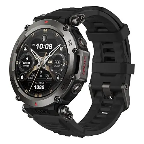 Produktbild: Amazfit T-Rex Ultra Outdoor Smartwatch, Dual-Band GPS, Routen-Import & 6 Navigation, Freitauch-Unterstützung & 10 ATM Wasserdichtigkeit, -30℃ Ultra-Tieftemperatur-Betrieb in Militärqualität