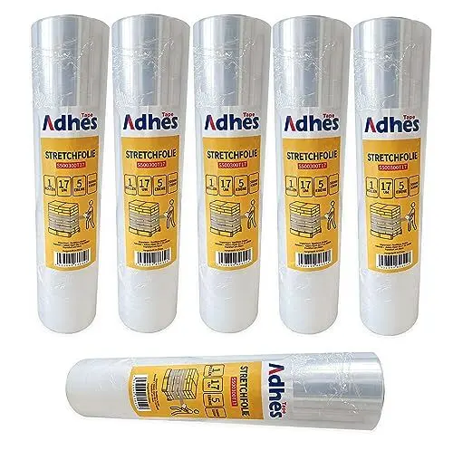 Produktbild: Amazinnov - Stretchfolie aus linearem Polyethylen (LLDPE) mit hoher Leistung – 300m x 500 mm x 17 µm die bevorzugte Wahl für mehrteilige Verpackungen (transparent, 17µm-300m-Lot6)