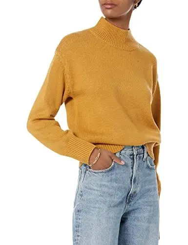 Produktbild: Amazon Aware Damen Kuscheliger Pullover in lockerer Passform (in Übergröße erhältlich), Kamelbraun, L