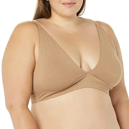 Produktbild: Amazon Aware Damen Niedrig Geschnittener, gepolsterter Bralette, Kamelbraun, S