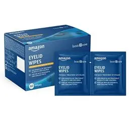 Produktbild: Amazon Basic Care Augenlid-Reinigungstücher für die periokuläre Anwendung, Unparfümiert, 60 Stück (1er-Pack)
