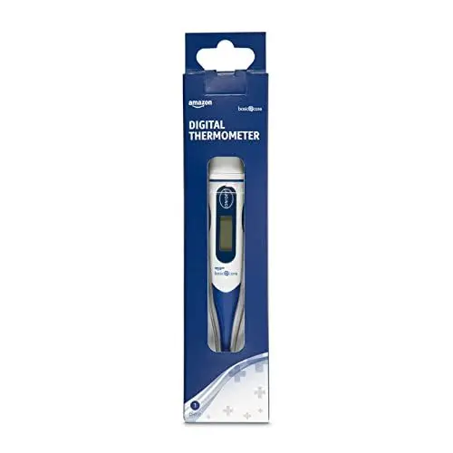 Produktbild: Amazon Basic Care - Digitales Thermometer, Blau