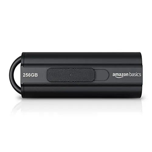 Produktbild: Amazon Basics 256 GB USB 3.1 Flash-Laufwerk, lesegeschwindigkeit von bis zu 130 Mbit/s, Schwarz