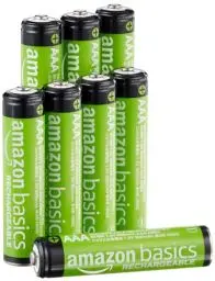 Produktbild: Amazon Basics AAA-Batterien, wiederaufladbar, vorgeladen, NiMh, 8 Stück (Aussehen kann variieren)