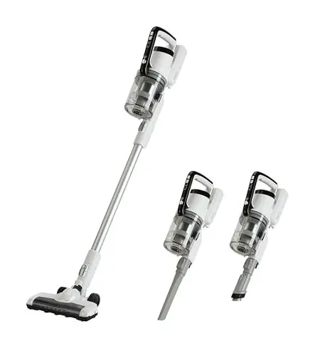 Produktbild: Amazon Basics Akku-Staubsauger, 2-in-1-Gerät, mit DC-Motor, 150 W, 0,7 l, Weiß/Schwarz